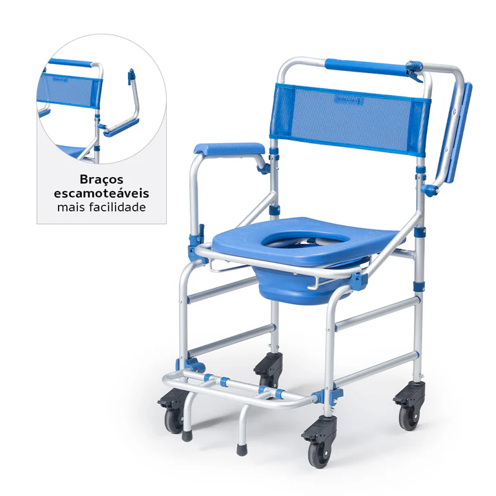 Cadeira de Banho D55 Ultraleve Alumínio 40cm - Dellamed - Imagem 4