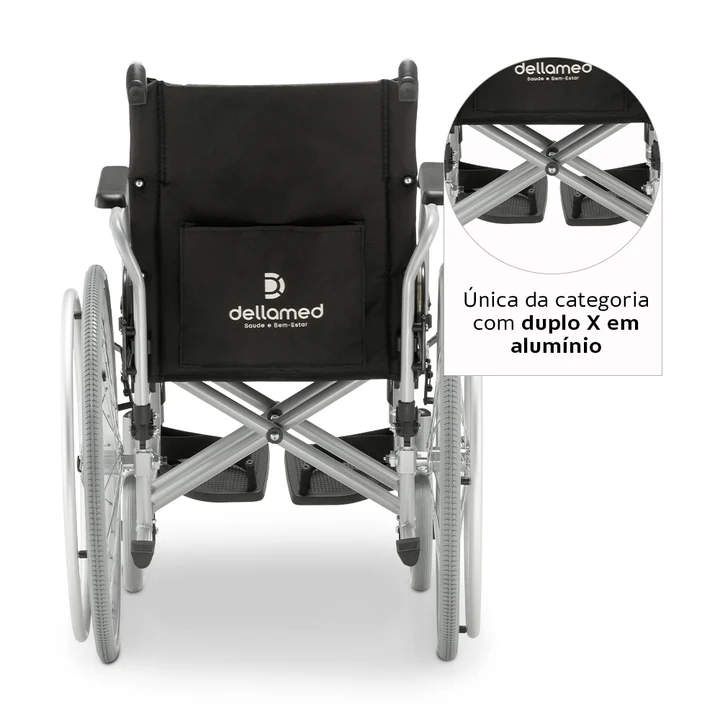 Cadeira de Rodas em Alumínio Dobrável Modelo D600 - Dellamed - Imagem 5