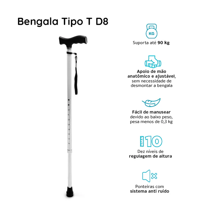 Bengala Bastão Tipo T D8 - Dellamed - Imagem 4
